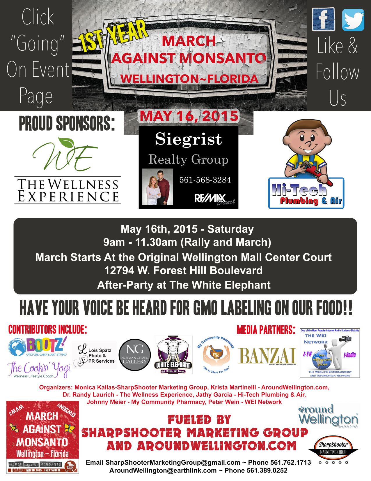 May, 2015 – March Against Monsanto in Wellington, FL