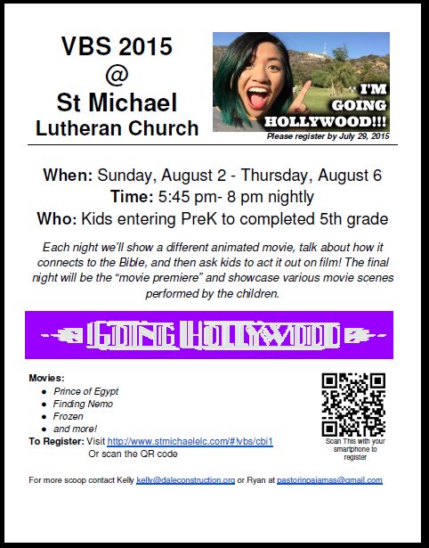 August, 2015 – Vacation Bible School at St. Michael