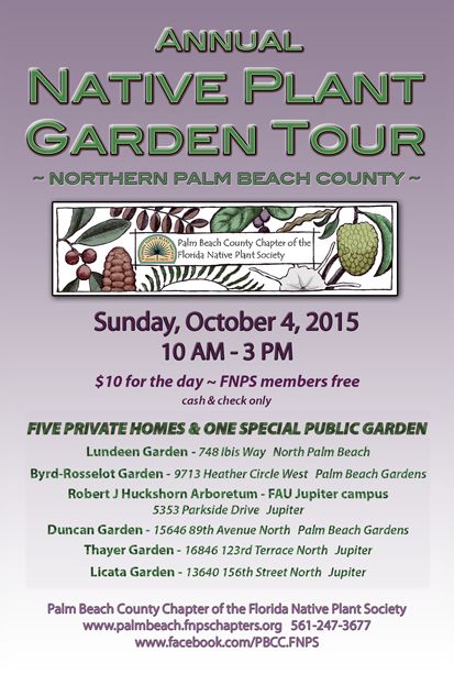 September, 2015 – Florida Native Plant Society’s Annual Garden Tour