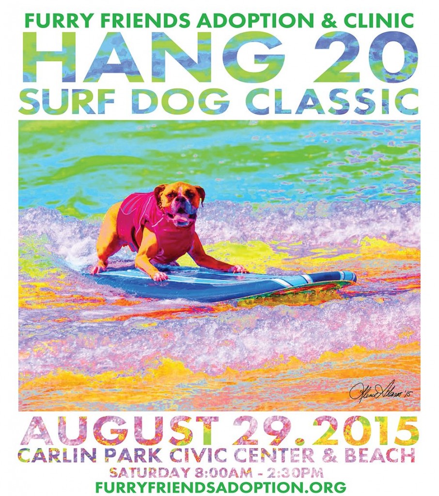 Surf DogPoster-byIleneAdams