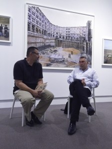 Frédéric Brenner (right) discussing This Place at the Norton Museum                              Photo: LH Baumel