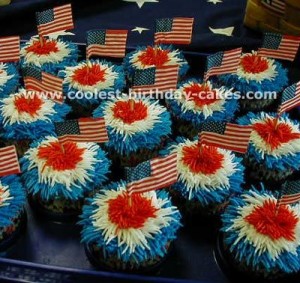 June, 2014 – Easy 4th of July Cupcakes