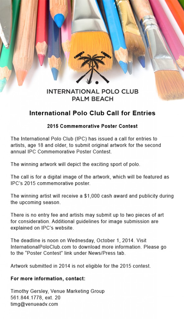 July, 2014 – Intl. Polo Club’s Poster Contest