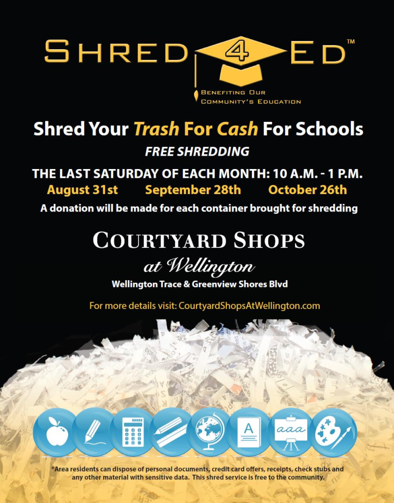 August, 2013 – “Shred-4-Ed” Program to Benefit Local Schools