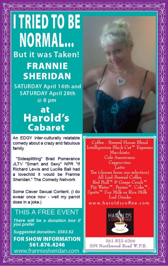 April, 2012 – Frannie Sheridan at Harold’s