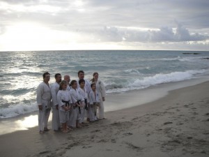 February, 2013 – Karate students practice kangeiko