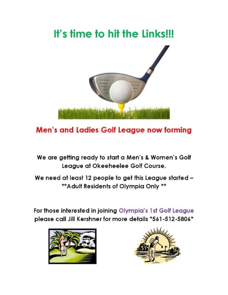 July, 2012 – Olympia’s Golf League