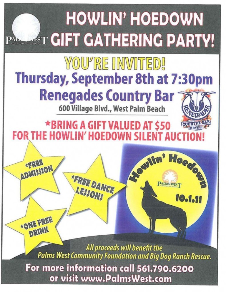 September, 2011 – Howlin’ Hoedown Gift Gathering