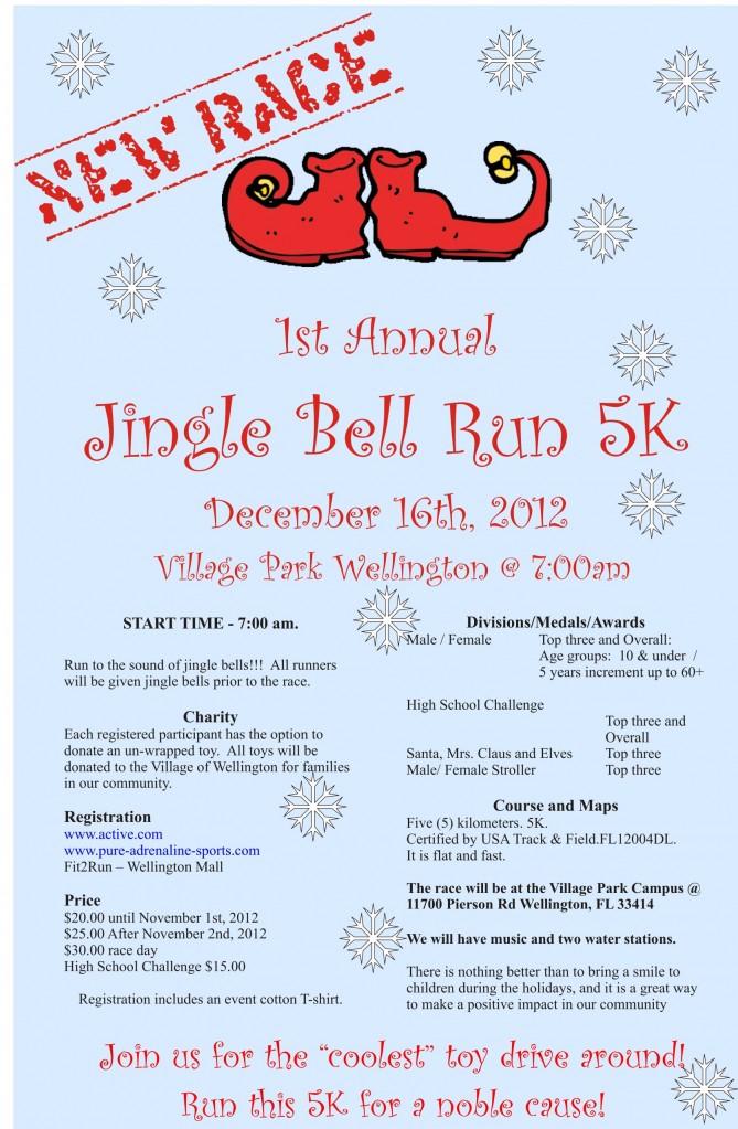 December, 2012 – Jingle Bell Run on Dec. 16th