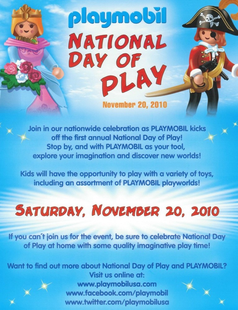 November, 2010 – National Day of Play at Playmobil FunPark