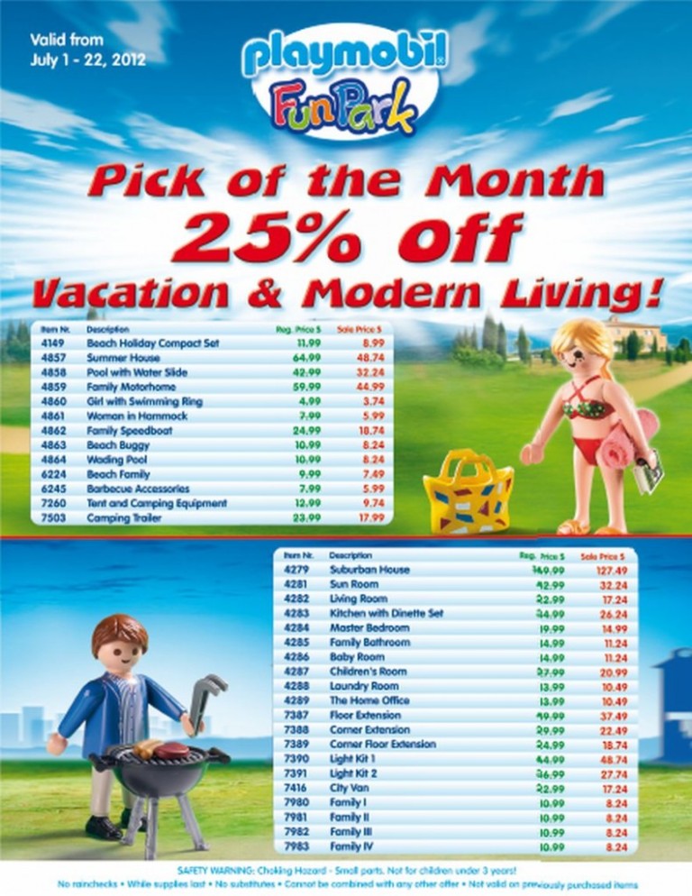 July, 2012 – Playmobil Pick of the Month