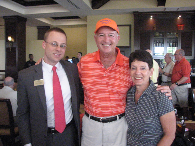 Clubhouse Manager and Darrell's "right hand man" Rob Martin with Wycliffe residents Marty and Harriet Ross.