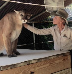 Puma and Judy petting