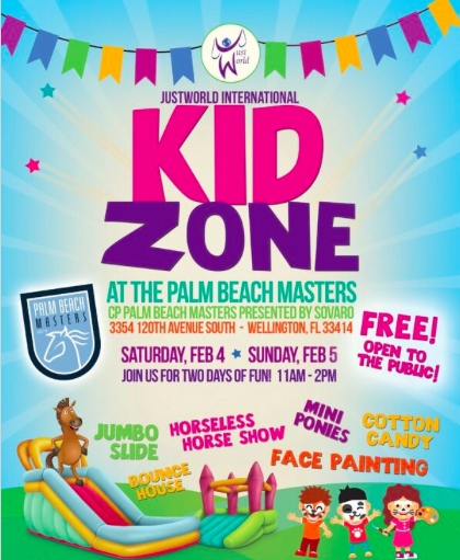 JustWorld and the CP Palm Beach Masters   Presented by SOVARO® Announce the JustWorld Kid’s Zone