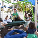 Children enjoying the new Discovery Playground at the South Florida Science Center and Aquarium