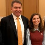 John Whittles, President of PBC Bar Association and Amanda Knox