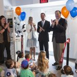 Kate Arrizza, Noemi Coltea, Cressman Bronson and Lew Crampton celebrate the openining of the Discovery Playground at the South Florida Science Center and Aquarium