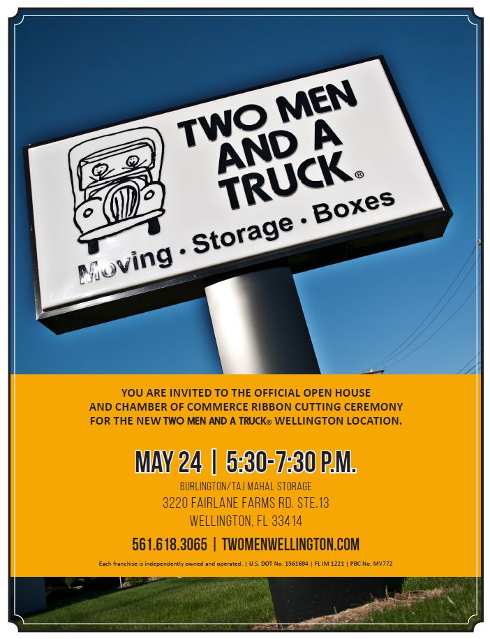 TWO MEN AND A TRUCK Grand Opening in Wellington
