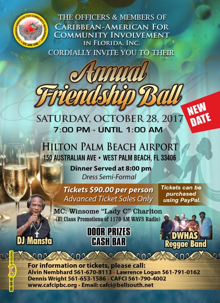 Annual CAFCI Friendship Ball on Oct. 28, 2017