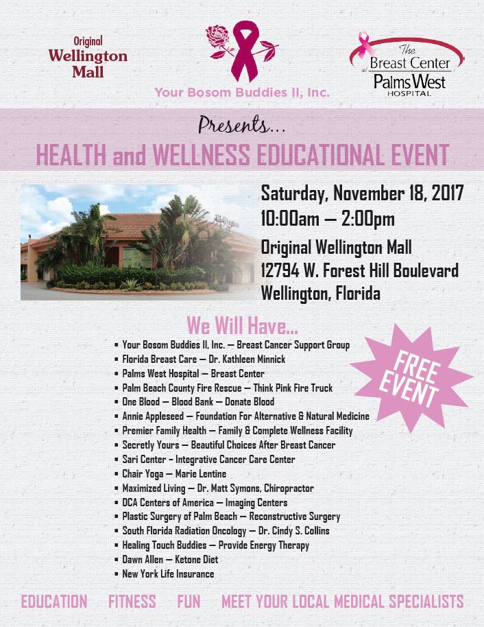Health and Wellness Event presented by Your Bosom Buddies II, Inc.
