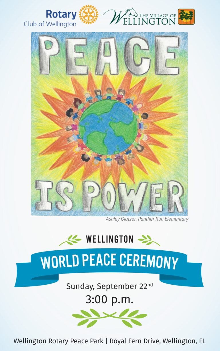 Rotary Club of Wellington & Village of Wellington Celebrate International Peace Day