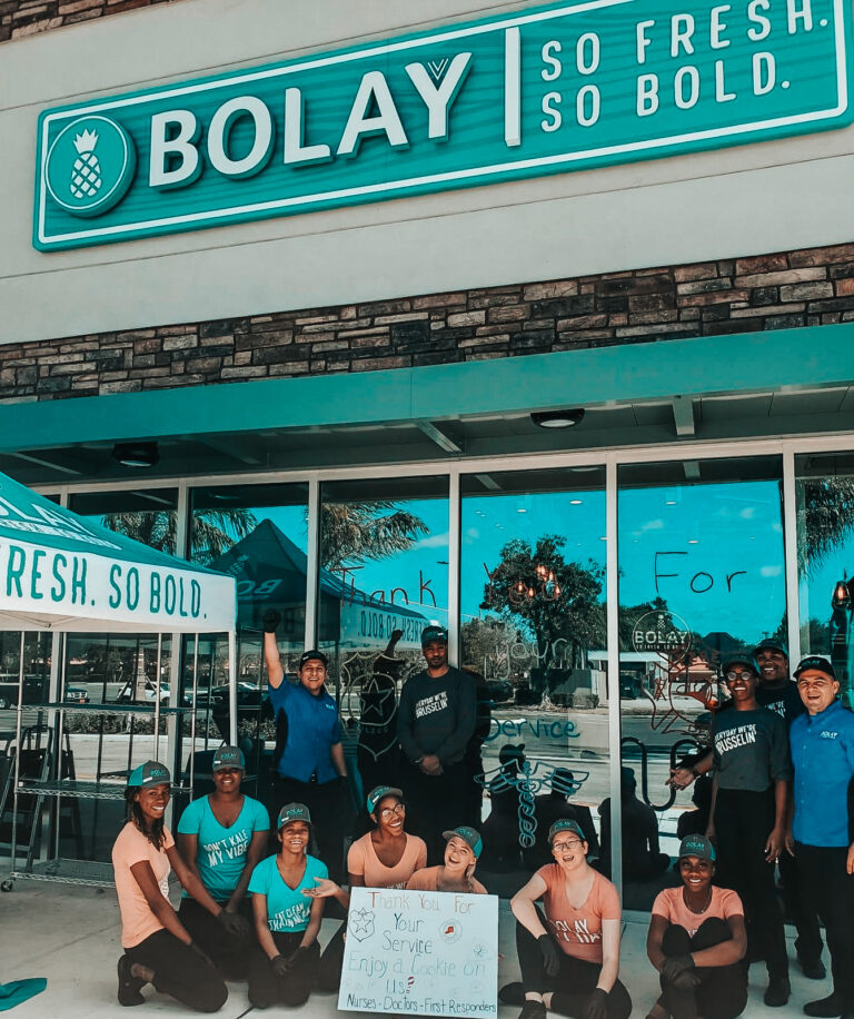 Bolay served over 3,000 meals for nurses, doctors, and first responders on Wednesday, April 1st