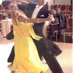 16-1. Competing in pro-am ballroom dance competition with my teacher Ms. Sharlene Archer (2007)