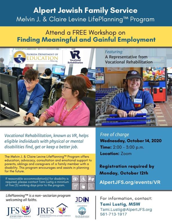 FREE VIRTUAL WORKSHOP ON “FINDING MEANINGFUL AND GAINFUL  FOR PERSONS WITH A DISABILITY EMPLOYMENT”