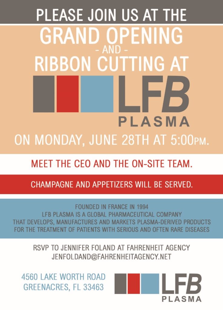 Grand Opening/Ribbon Cutting for LFB Plasma!