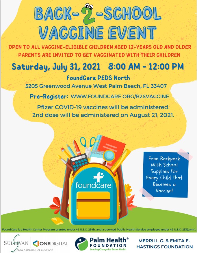 FoundCare, Inc. Hosts Free Back-to-School Vaccine Event