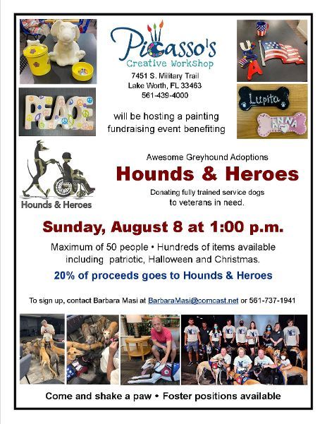 Picasso’s Fundraiser for Hounds & Heroes