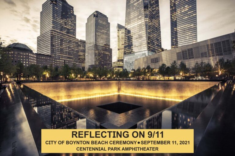 CITY OF BOYNTON BEACH ANNOUNCES 20TH ANNIVERSARY 9/11 REMEMBRANCE CEREMONY