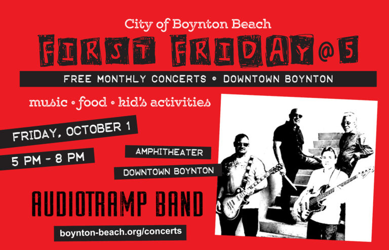 CITY OF BOYNTON BEACH ANNOUNCES FREE MONTHLY CONCERT SERIES, FIRST FRIDAYS @ 5