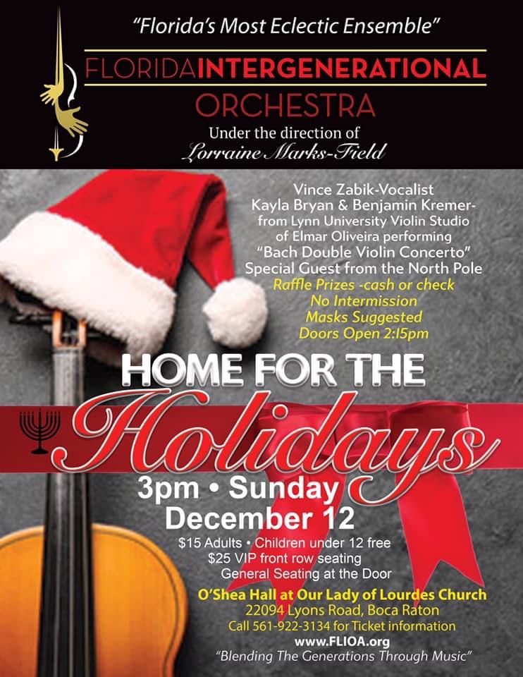 Florida Intergenerational Orchestra live Holiday Concert