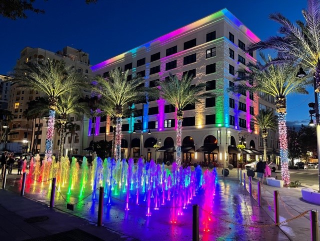 PRIDE LIGHTS to Celebrate LGBTQIA+ Community by Illuminating Centennial Fountain in Downtown WPB, June 1