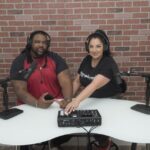 Akai-Jackson-and-Julie-Khanna-inside-the-podcast-room-at-Khanna-House-Studios