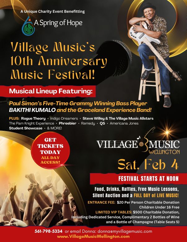 Celebrate Village Music’s 10th Anniversary on Feb. 4th