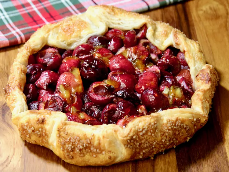 Cherry Crostata in a Puff Pastry
