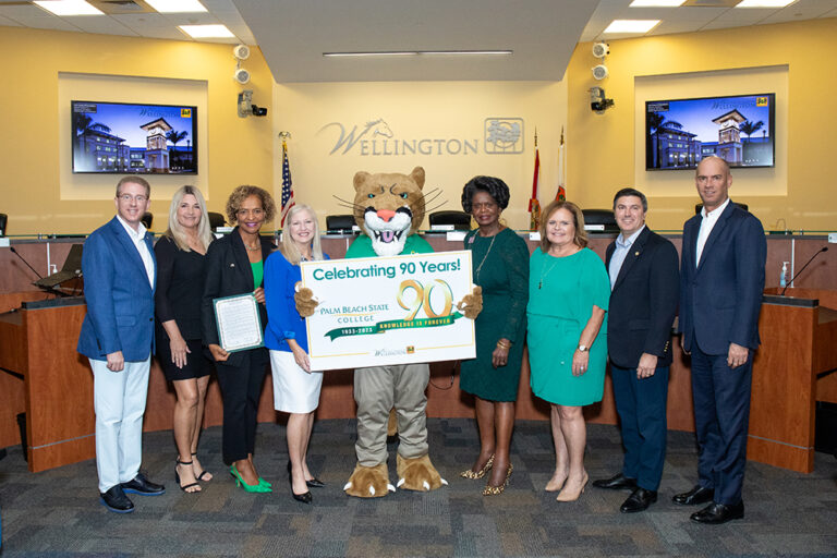 The Village of Wellington recognizes PBSC’s 90th anniversary with a proclamation