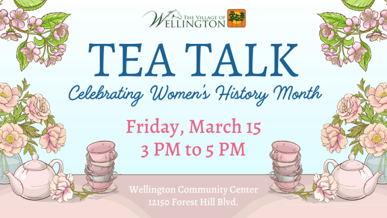 Wellington to Celebrate Women’s History Month with a “Tea Talk” honoring Female First Responders