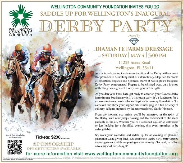 Join the Wellington Community Foundation for an Unforgettable Derby Celebration