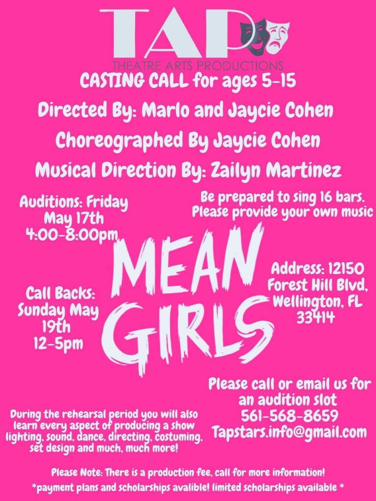 TAP Auditions for Mean Girls and Heathers