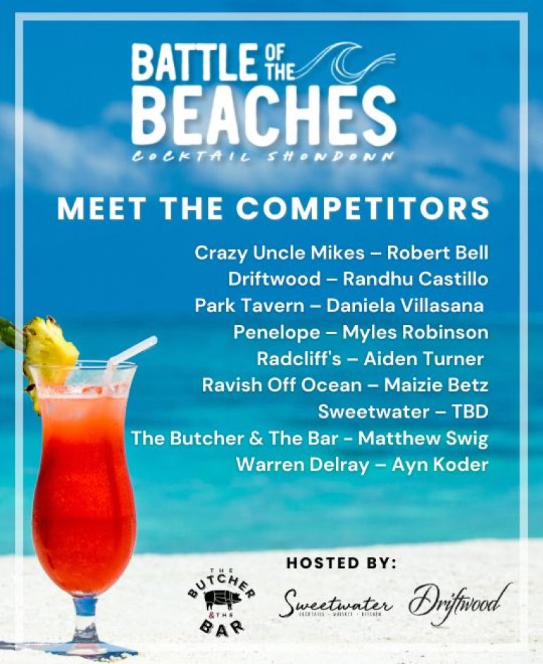 EXPERIENCE THE BATTLE OF THE BEACHES COCKTAIL SHOWDOWN