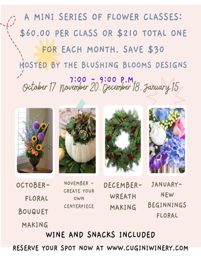 A Mini Series of Flower Classes at Cugini