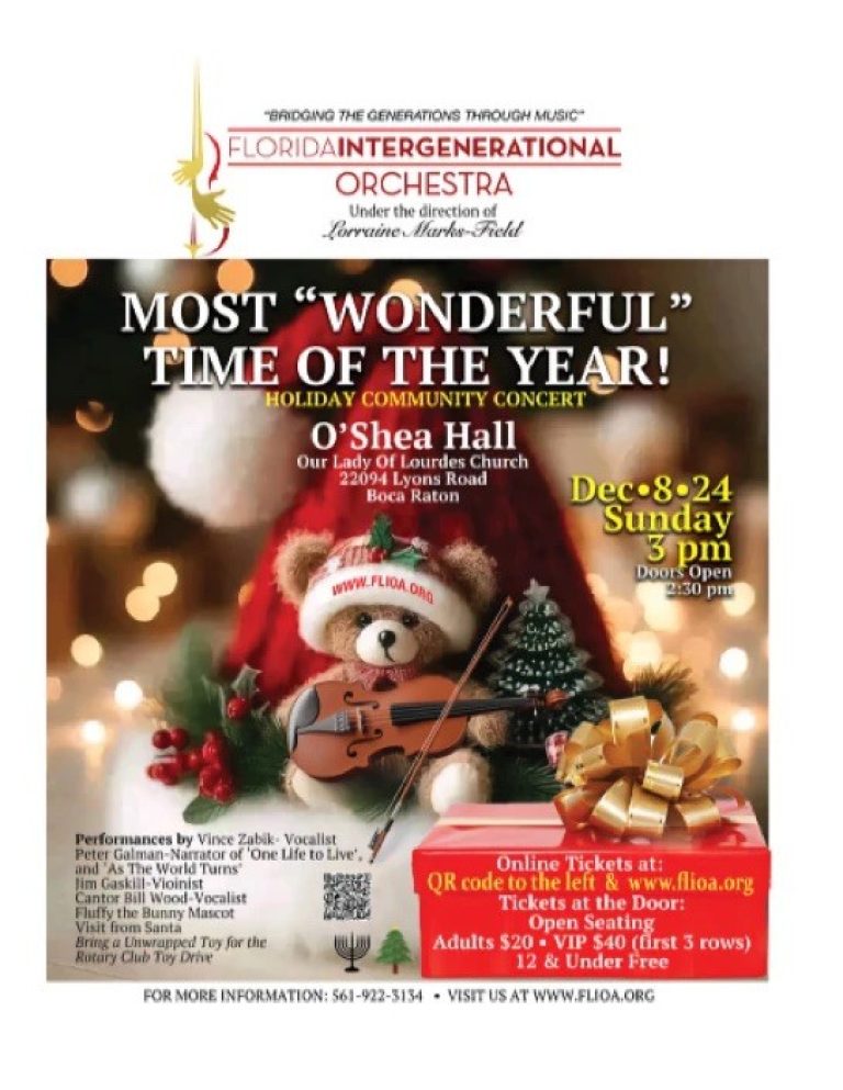 FLORIDA INTERGENERATIONAL ORCHESTRA PRESENTS THE MOST WONDERFUL TIME OF THE YEAR