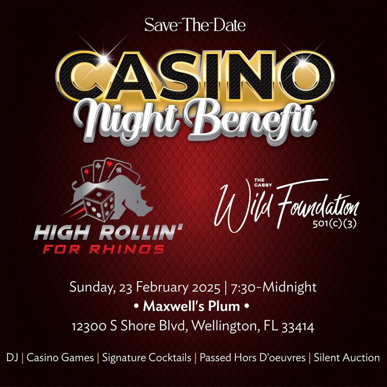 High Rollin’ For Rhinos: A Casino Night To Save The Last Bornean Rhinos