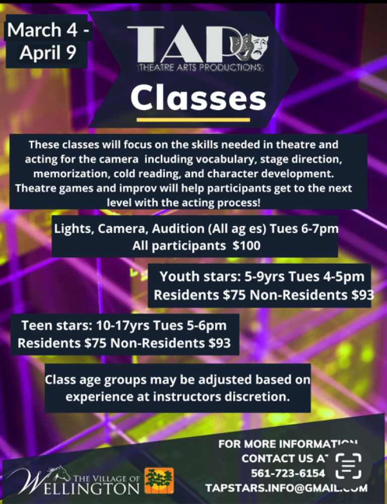 Acting Classes at Wellington Community Center