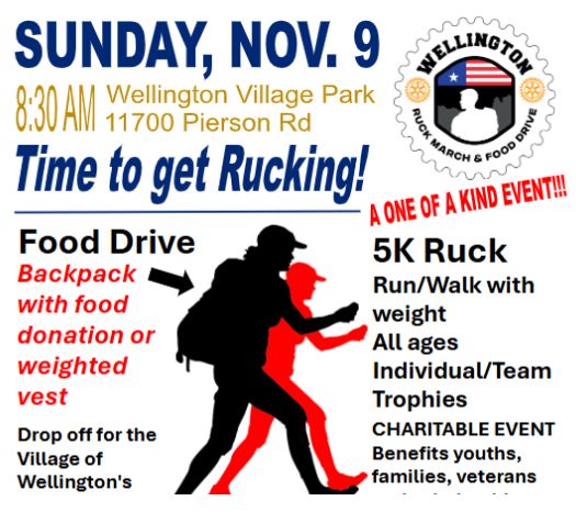Wellington 2nd Annual Ruck March on Sunday, Nov. 9th